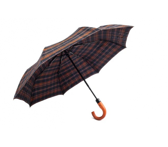 Deštník Pierre Cardin s rukojetí hnědomodrý skládací