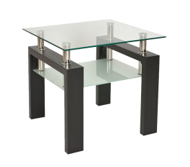 Signal Konferenční stůl LISA D  60x60 cm Bílá/Černá