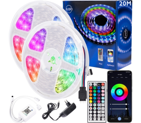 LED pásek 20m RGB Bluetooth + dálkové ovládání