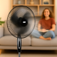 Aga Stojanový ventilátor 43 cm Černý - VENCERNY - II. JAKOST