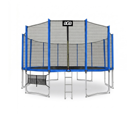 Aga SPORT PRO Trampolína 500 cm Modrá + ochranná síť + žebřík + kapsa na obuv