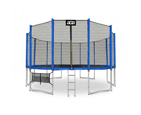 Aga SPORT PRO Trampolína 500 cm Modrá + ochranná síť + žebřík + kapsa na obuv