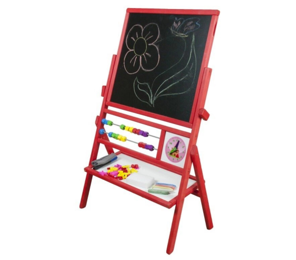 Aga4Kids Dětská oboustranná tabule TC Červená