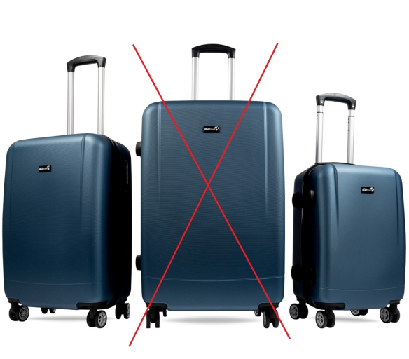 Aga Travel Sada cestovních kufrů, vel. M + S Tmavě modrá 6CZ029 - II. JAKOST