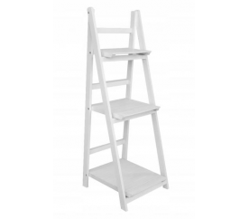 Aga Dřevěný žebříkový regál Bílý
