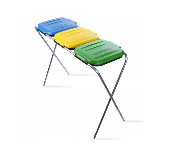 Aga Stojan na odpadkové pytle 3x120 l Žlutý, Modrý, Zelený