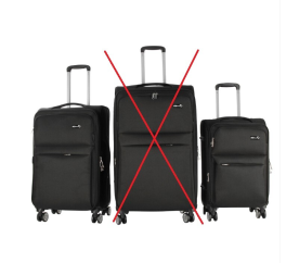 Aga Travel Sada 2 cestovních kufrů vel. M+S Černá 2CZ049 - II. JAKOST