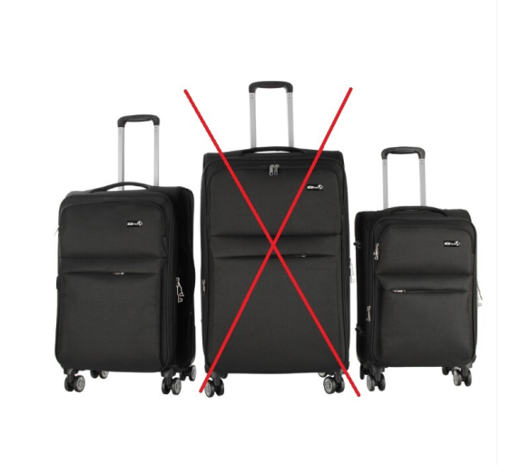 Aga Travel Sada 2 cestovních kufrů vel. M+S Černá 2CZ049 - II. JAKOST