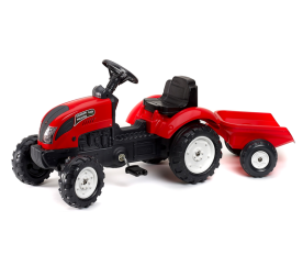 Falk Šlapací traktor GARDEN MASTER Red 2058J s vlečkou