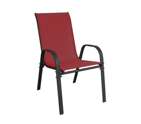 Linder Exclusiv Zahradní křeslo STAPEL MC330885 Tmavě červené