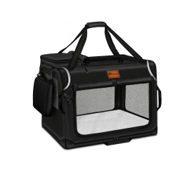 Tresko Přepravka pro psy a kočky 50x34x34 cm Černá
