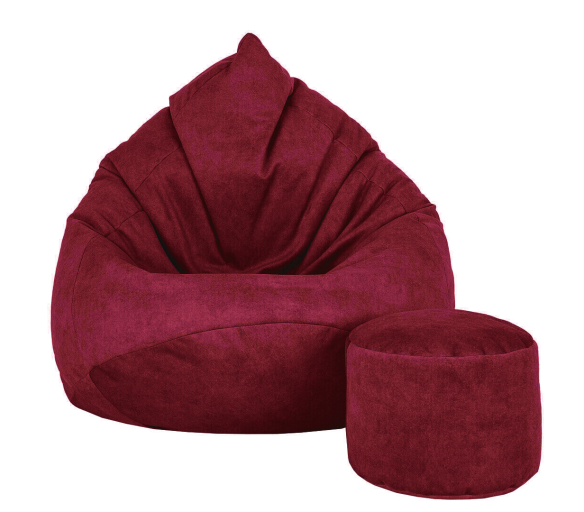 Aga Sedací vak Terra XXXL + podnožník Červený