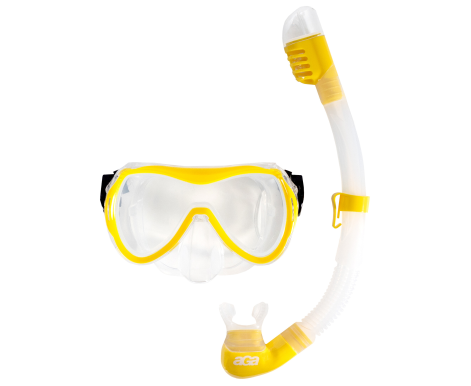 Aga Potápěčský set maska a šnorchl M12+S2 Žlutá