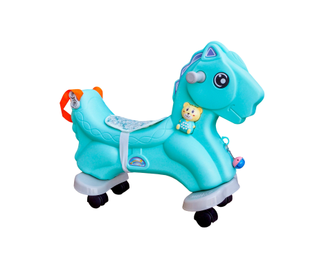 Aga4Kids Plastový houpací koník 2v1 DS3802 Modrý