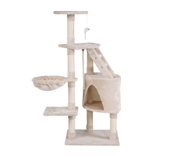 Aga Škrabadlo pro kočky 49x40x115 cm Béžová