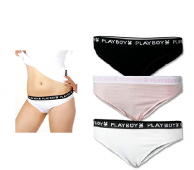 Playboy Kalhotky SLIPS 3-PACK Color Mix