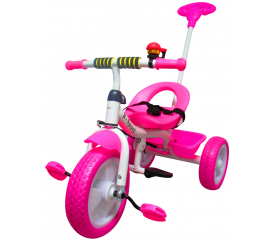 R-Sport Dětská tříkolka T5 s vodící tyčí Růžová