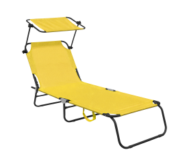 Aga Zahradní polohovací lehátko se stříškou Žluté 2DAZ509 - II. JAKOST