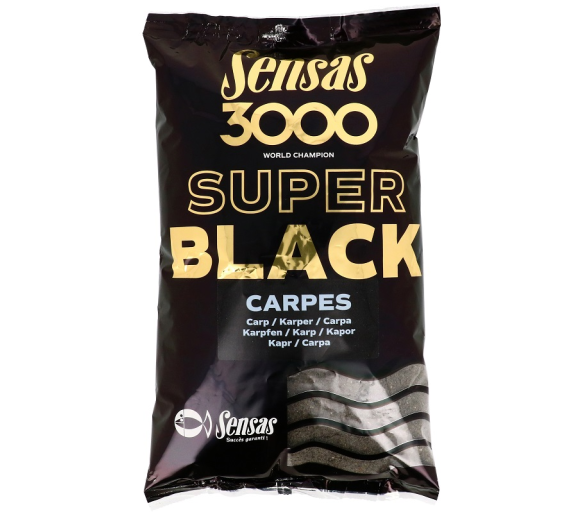 Sensas Krmítková směs 3000 Super Black Gardons 1kg