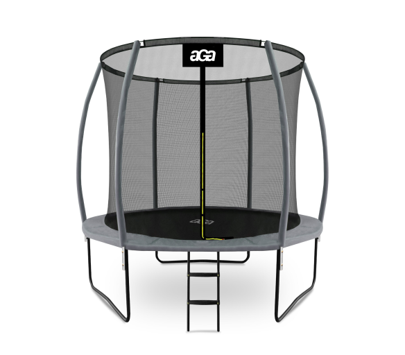 Aga SPORT EXCLUSIVE Trampolína 250 cm Šedá + ochranná síť + žebřík
