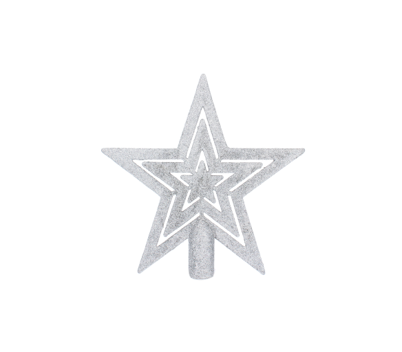 Aga Vánoční hvězda na stromeček Stříbrná