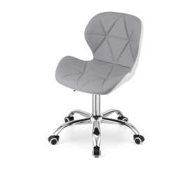 Aga Kancelářská otočná židle AVOLA Šedo-bílá