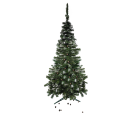 Aga Vánoční stromeček 220 cm s šiškami