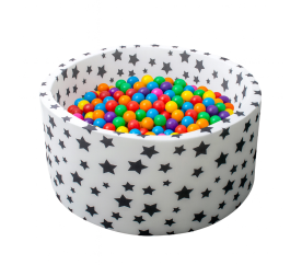 Aga Suchý bazén 90x40 cm s míčky Hvězdičky