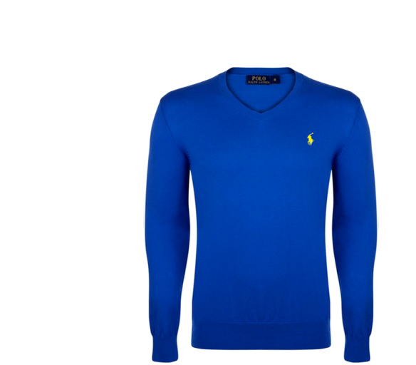 Ralph Lauren Svetr V-NECK SWEATER Spa Royal