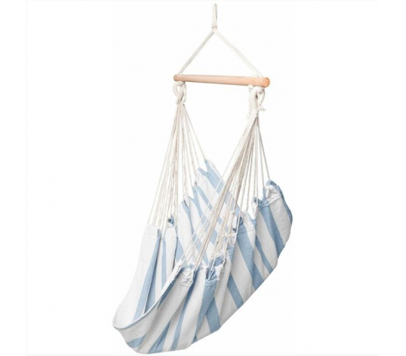 Linder Exclusiv Závěsné houpací křeslo Modrá/Bílá
