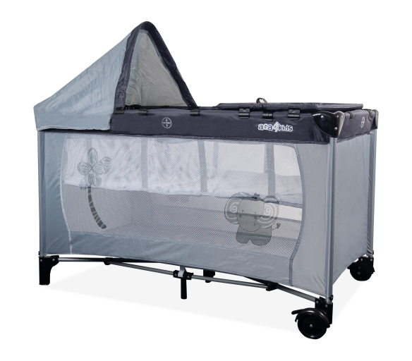 Aga4Kids Cestovní postýlka MR6672 Světle šedá