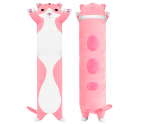 Aga4Kids Plyšový polštář Kočka Růžová 110 cm