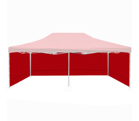 Aga Bočnice k prodejnímu stánku 3x6m Červená