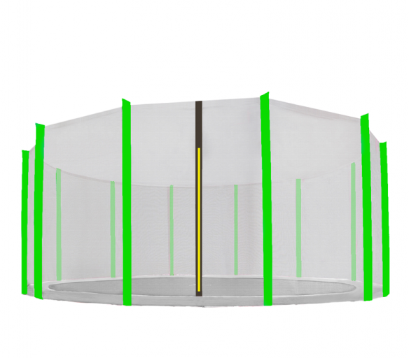 Aga Ochranná síť 488 cm na 12 tyčí Black net / Light Green
