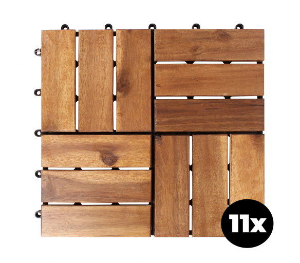 Linder Exclusiv Akáciové terasové dlaždice 30x30 cm 11 ks