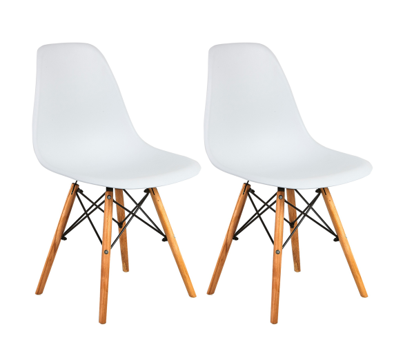 Aga 2x Jídelní židle Bílá