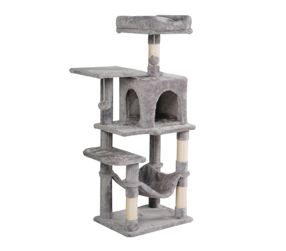 Aga Škrabadlo pro kočky 36x46x110 cm Šedé
