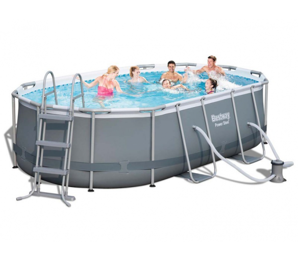 Bestway Power Steel Oval 4,88 x 3,05 x 1,07 m 56448 + Kartušová filtrace