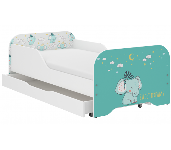 Wooden Toys Dětská postel Elephant 160x80 cm