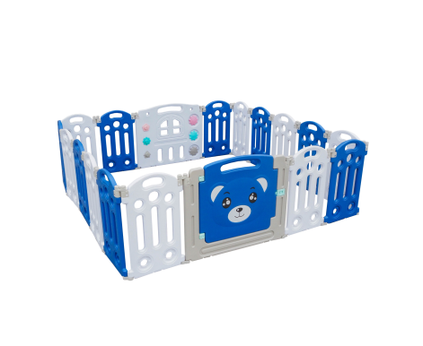 Aga4Kids Dětská plastová ohrádka 186x192x64 cm Modrá