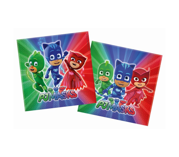 PJ Masks Narozeninové ubrousky PJ Masks 33 cm / 20 ks