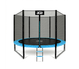 Aga SPORT PRO Trampolína 305 cm Světle modrá + ochranná síť + žebřík