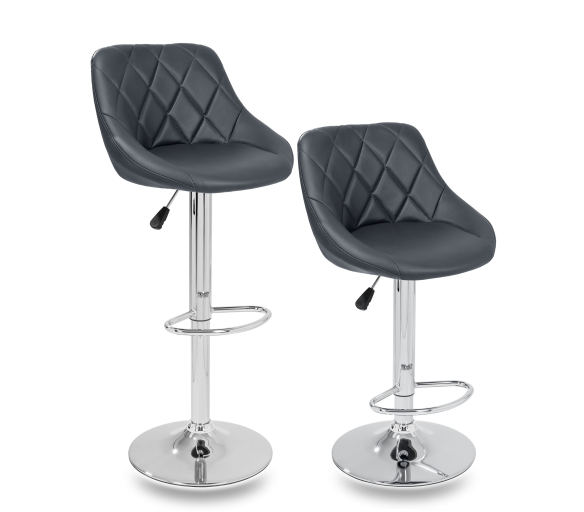 Tresko 2x Barová židle Grey