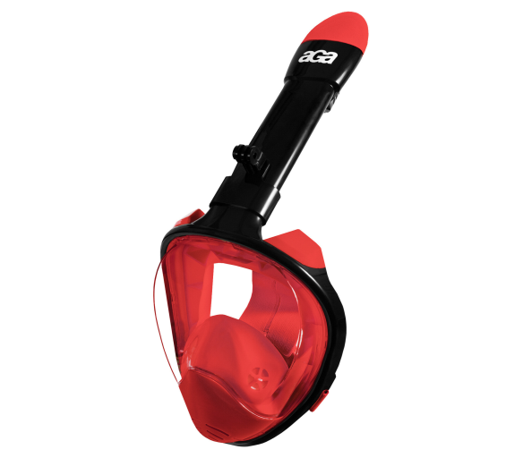 Aga Celoobličejová šnorchlovací maska S/M Černá/Červená