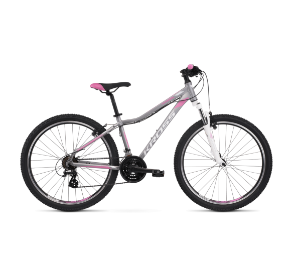 KROSS Dámské horské kolo Lea 2.0 27,5" Stříbrné/Růžové