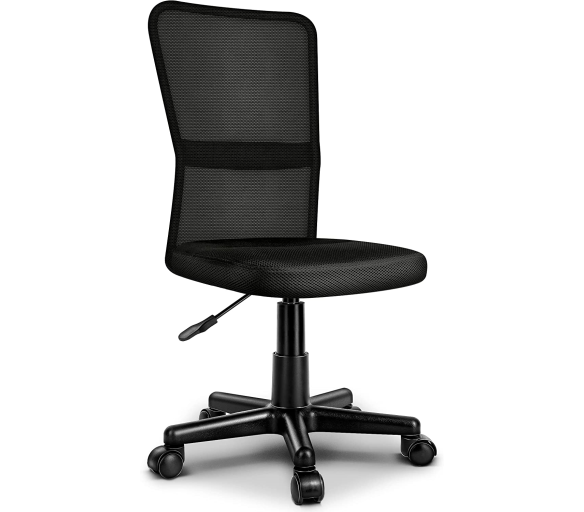 Tresko Dětská otočná židle Černá