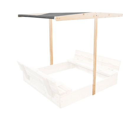 Aga Stříška na dětské pískoviště 120x120 cm Tmavě šedá