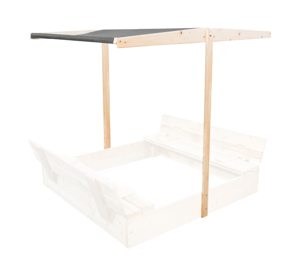 Aga Stříška na dětské pískoviště 120x120 cm Tmavě šedá