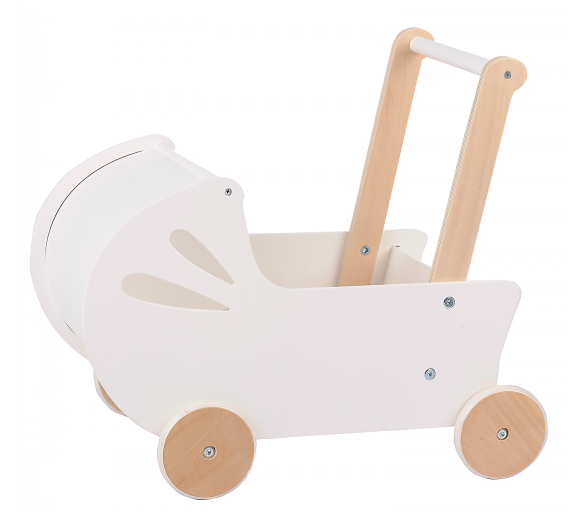 Aga4Kids Dřevěný kočárek pro panenky Emily