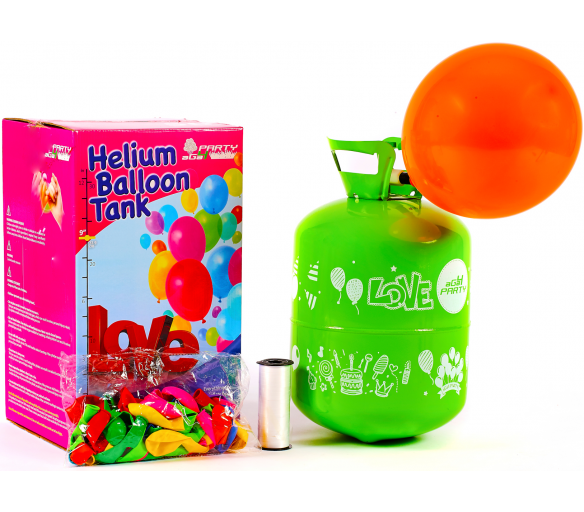 Aga4Kids Helium do balónků PARTY 50 MIX Green/Blue